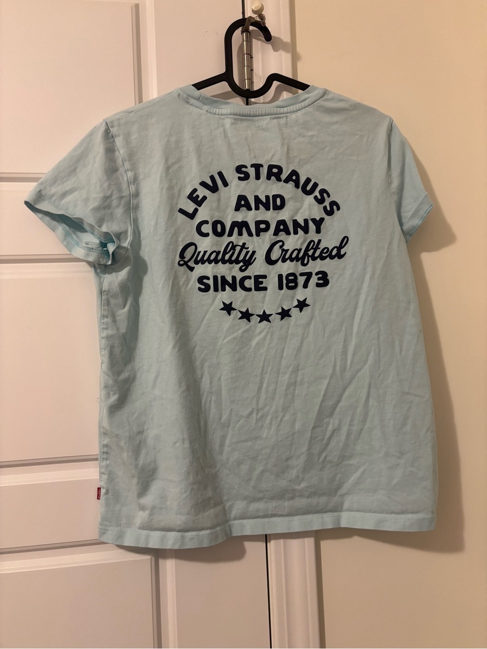 Levi Strauss woman’s light  Blue Graphic Tee - Quality Crafted